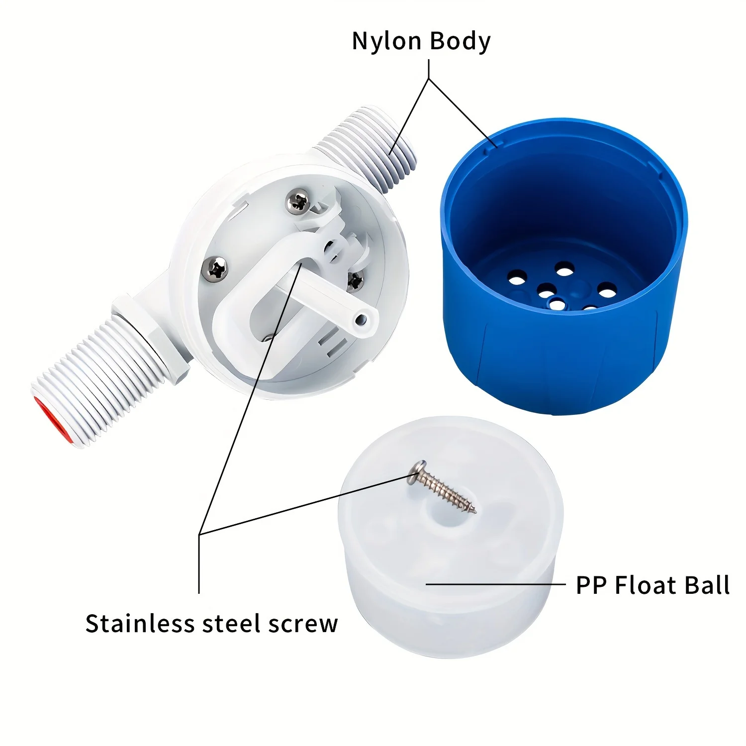 Fully Automatic Water Level Control Float Valve, Automatic Shut-Off Mini Float Valve, No Electricity Required, Automatic Water Level Controller for Water Tanks and Water Towers