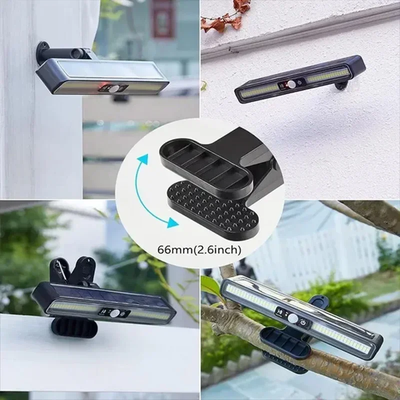 Powerful LED Solar Outdoor Led Courtyard Wall Lamp Rechargeable Human Body Induction Garden Terrace Garage Door Street Lighting