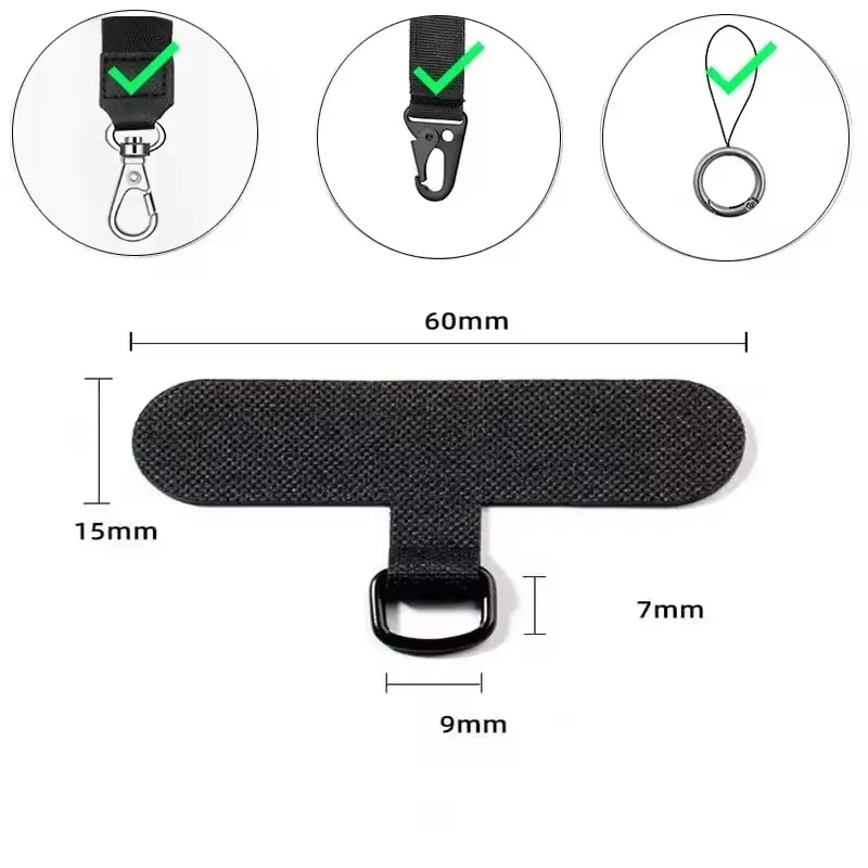 Nylon Phone Tether Tab Universal Cellphone Lanyard Safety Connector Piece Replacement Part for All Full Cover Smartphone Case
