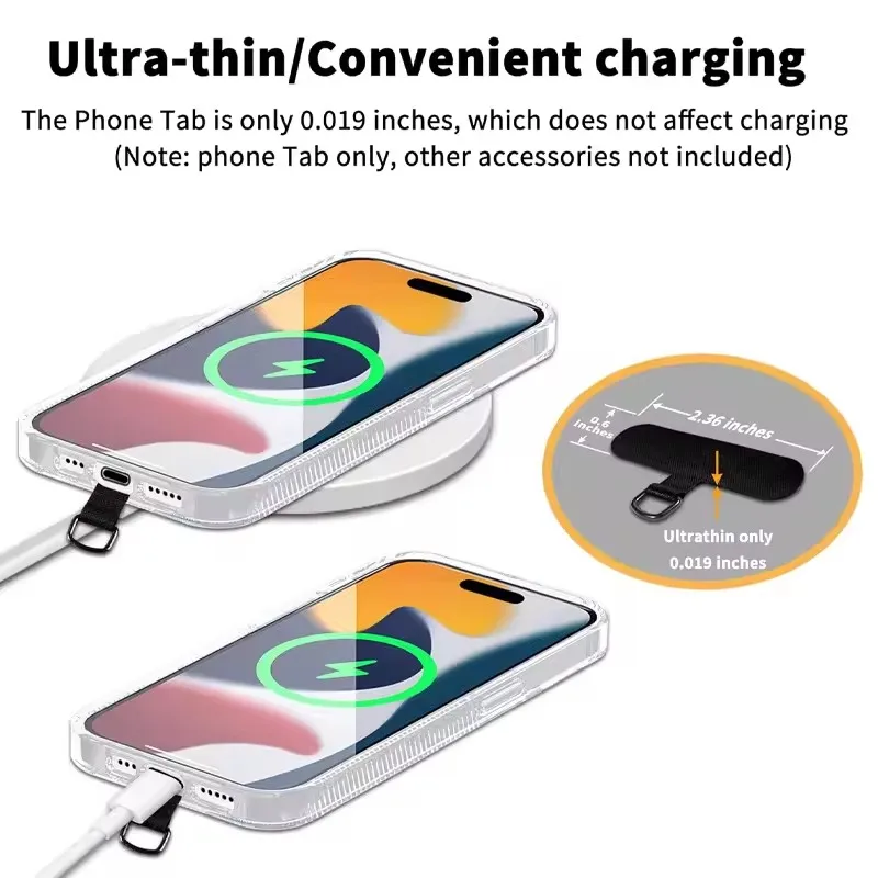Nylon Phone Tether Tab Universal Cellphone Lanyard Safety Connector Piece Replacement Part for All Full Cover Smartphone Case