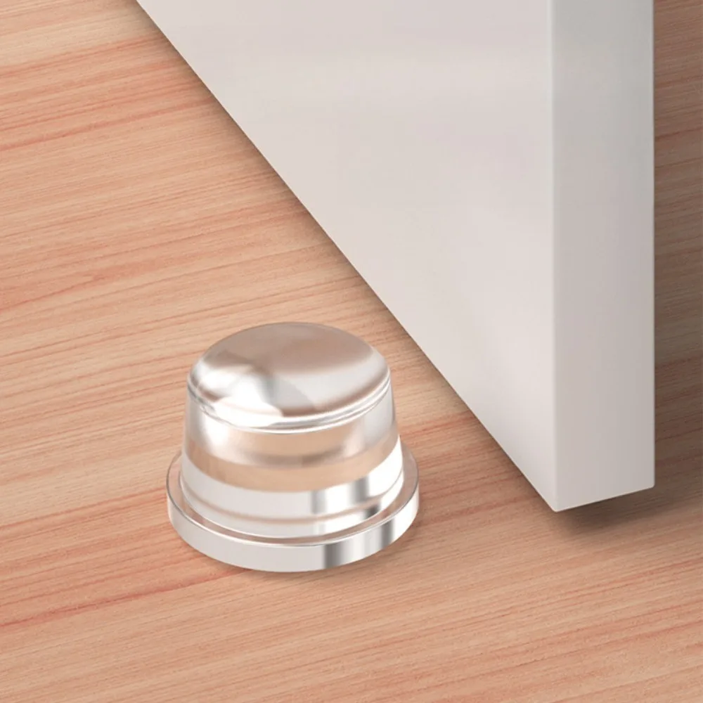 Transparent Silicone Door Stopper No Drill Anti Bump Pad for Office Home Safety Protection Dodgers Door Stop Home Improvement