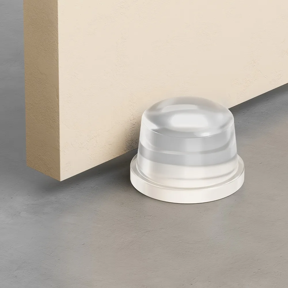 Transparent Silicone Door Stopper No Drill Anti Bump Pad for Office Home Safety Protection Dodgers Door Stop Home Improvement