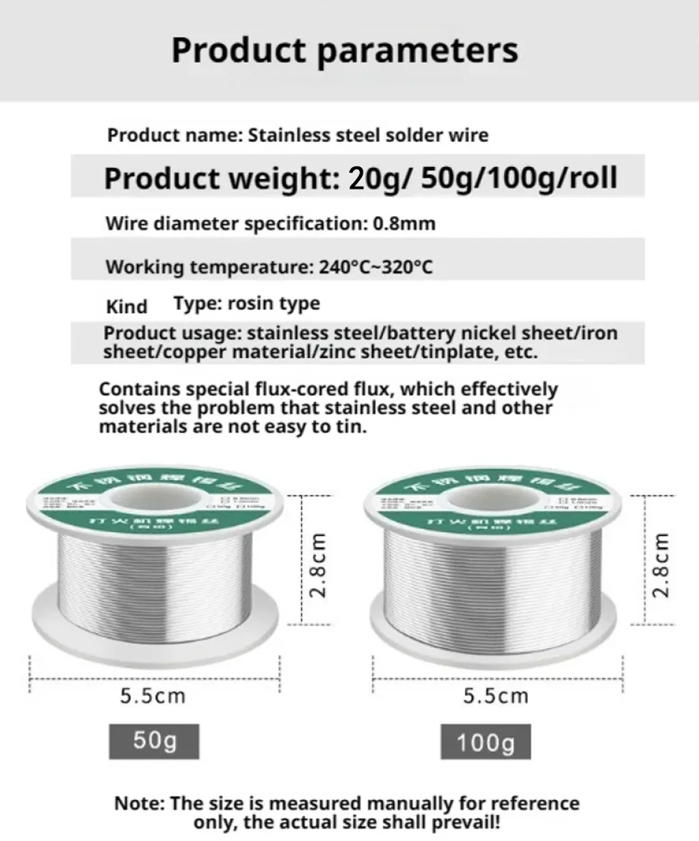 0.8mm 1.0mm 20g 50g 100g Soldering Tin Wire Tin Melt Rosin Core Solder Soldering Wire Roll No-clean FLUX 2.0%