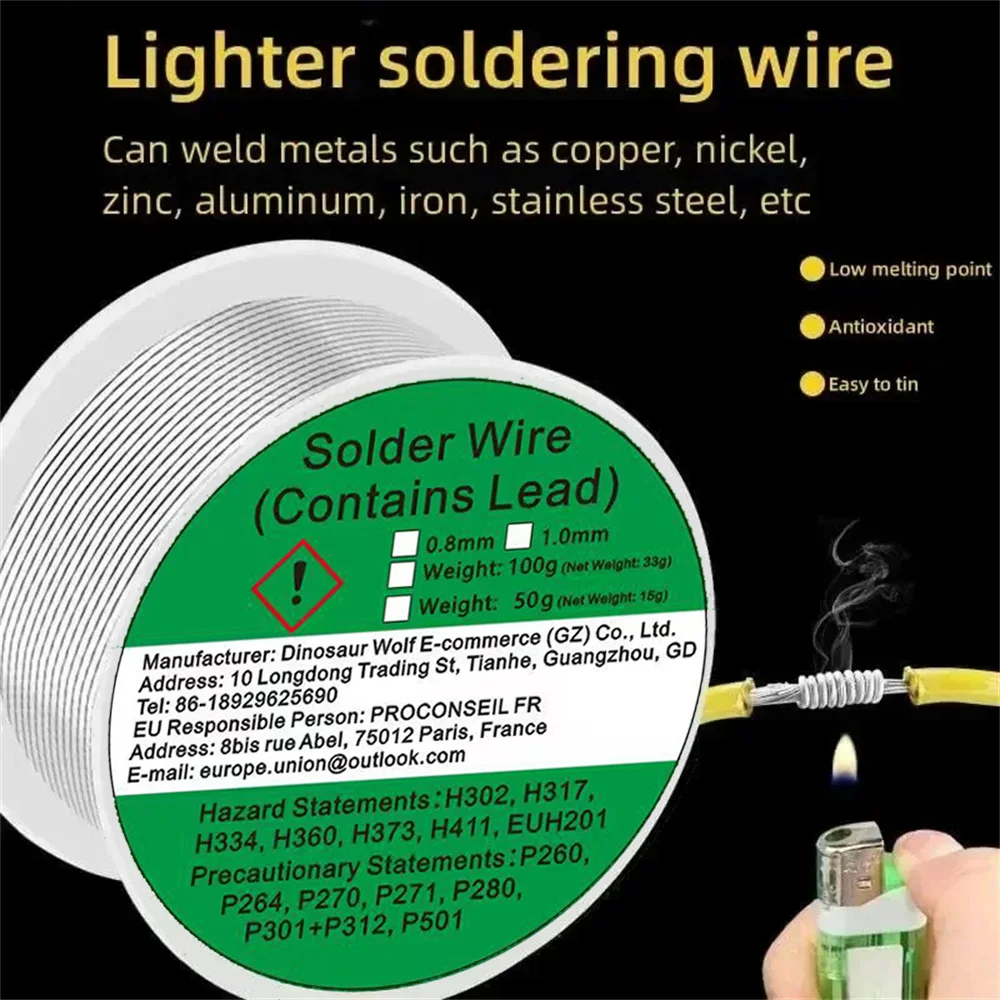0.8mm 1.0mm 20g 50g 100g Soldering Tin Wire Tin Melt Rosin Core Solder Soldering Wire Roll No-clean FLUX 2.0%