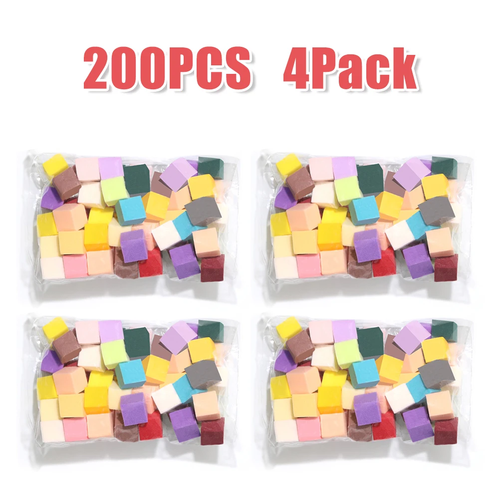 LINMANDA 200/50PCS Nail Sponge Sponge with Grab Pen and Sponge Grab Clip Set Nail Gradient Color Nail Tool Accessories
