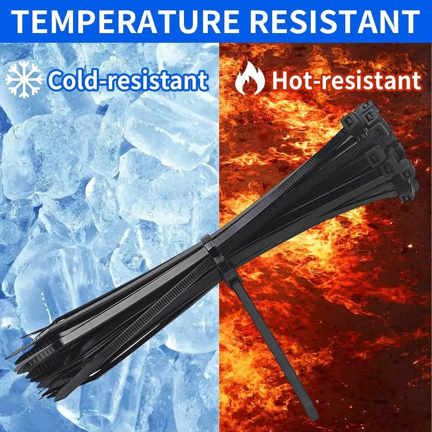 100 PCS Self-locking Plastic Nylon Tie Black Fastening Strap Cable-Tie-Set Cable Zip Tie Fastening Ring Zip Wraps Strap Tie