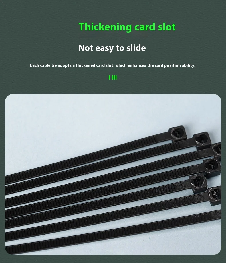 100 PCS Self-locking Plastic Nylon Tie Black Fastening Strap Cable-Tie-Set Cable Zip Tie Fastening Ring Zip Wraps Strap Tie