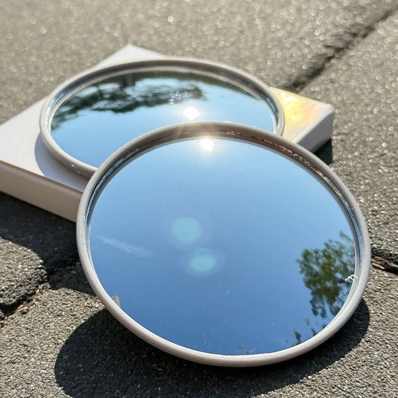 7.5cm/9.5cm Mini Round Mirror Travel Selfie Mirrors Portable Convex Wide-angle Spherical Mirror for IPhone Samsung Vlogging