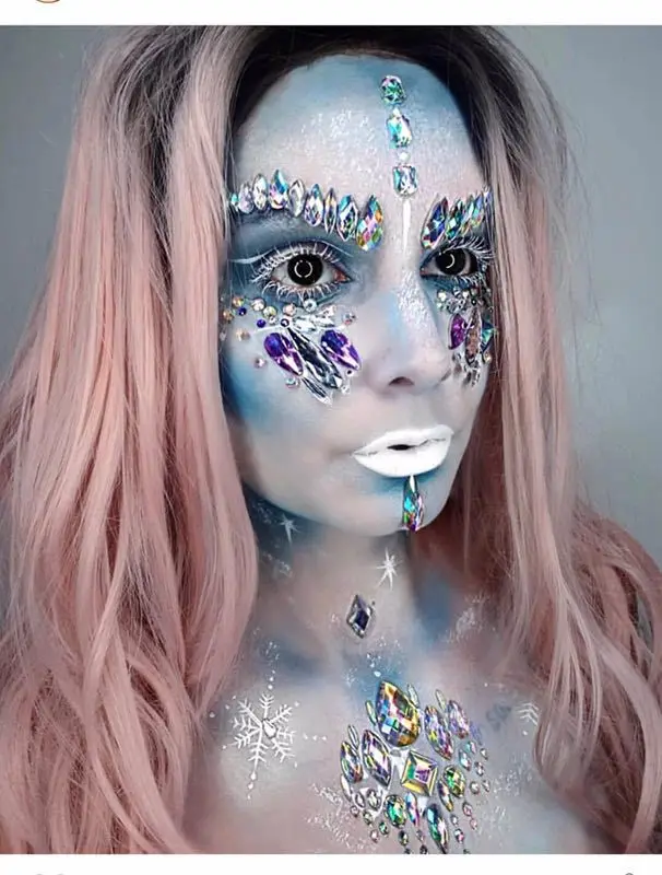 Face Jewels Tattoos for Women Party Makeup Decor Diamond Rhinestone Face Stickers 3D Self Adhesive Body Eyebrow Diamond Stickers