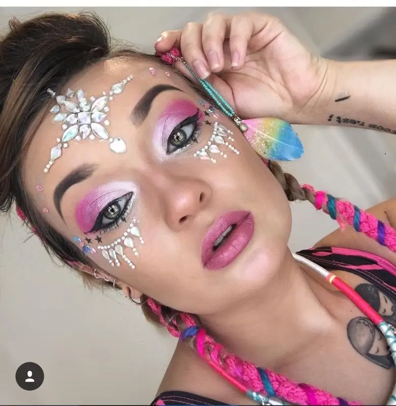 Face Jewels Tattoos for Women Party Makeup Decor Diamond Rhinestone Face Stickers 3D Self Adhesive Body Eyebrow Diamond Stickers