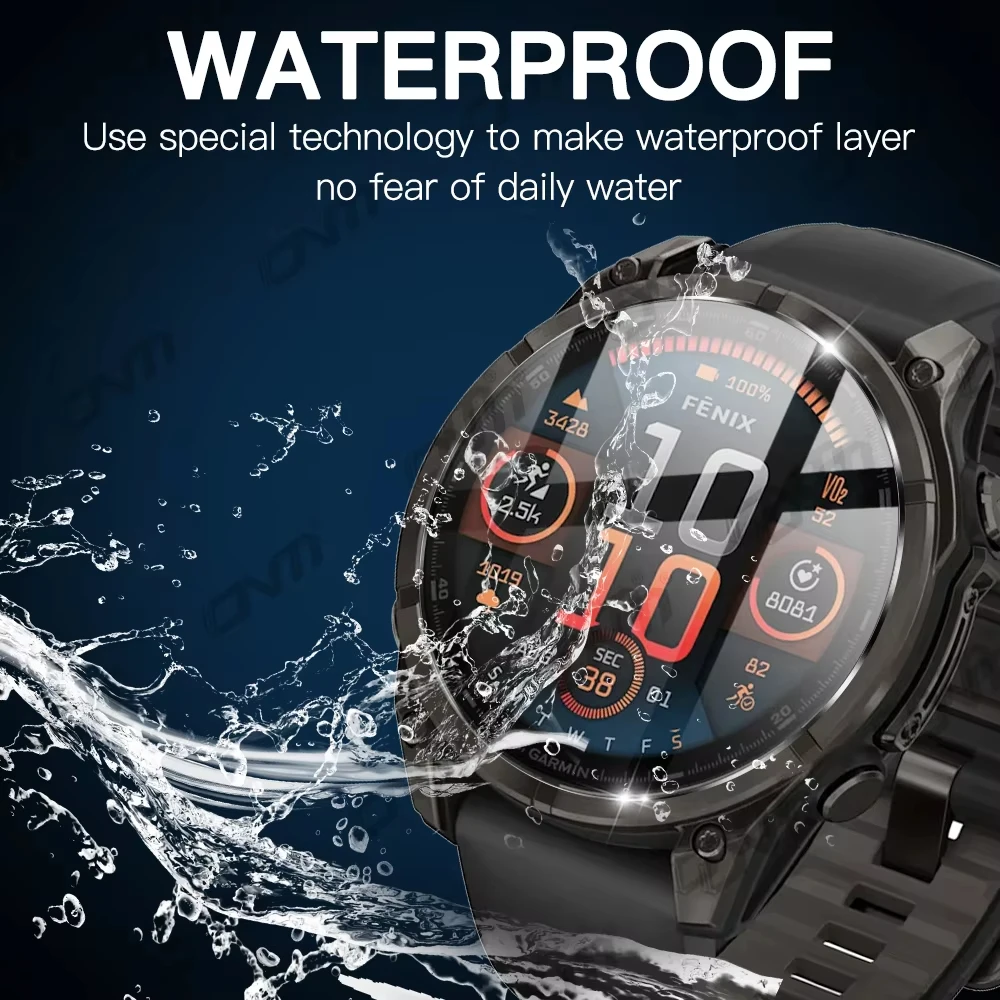 Glass+Case for Garmin Fenix 8 7X 6X Pro 7 6 7S 6S 5 5S Solar AMOLED Screen Protector Tempered Glass&Protective Case Accessories