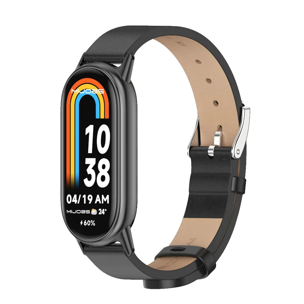 Mi Band 10 11 9 8 Leather Strap For MiBand 9 Bracelet Replacement Watchband for Xiaomi Smart Band 8 NFC Version Miband 8 Strap
