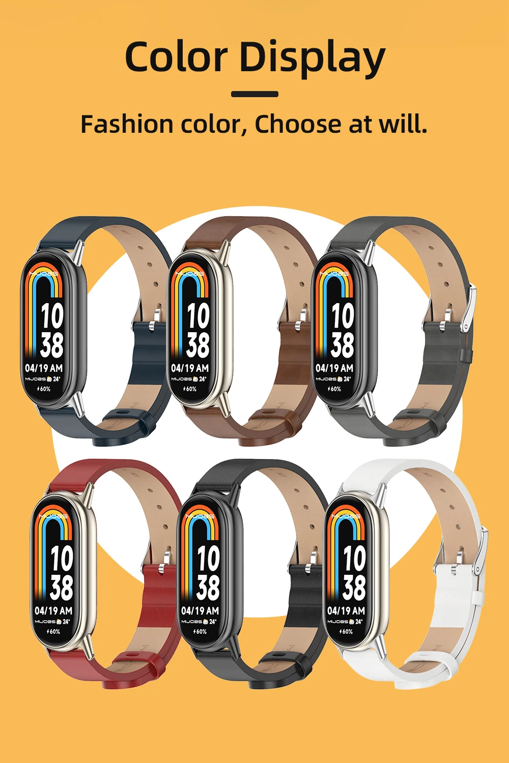 Mi Band 10 11 9 8 Leather Strap For MiBand 9 Bracelet Replacement Watchband for Xiaomi Smart Band 8 NFC Version Miband 8 Strap