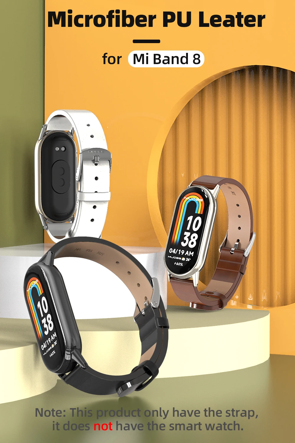 Mi Band 10 11 9 8 Leather Strap For MiBand 9 Bracelet Replacement Watchband for Xiaomi Smart Band 8 NFC Version Miband 8 Strap