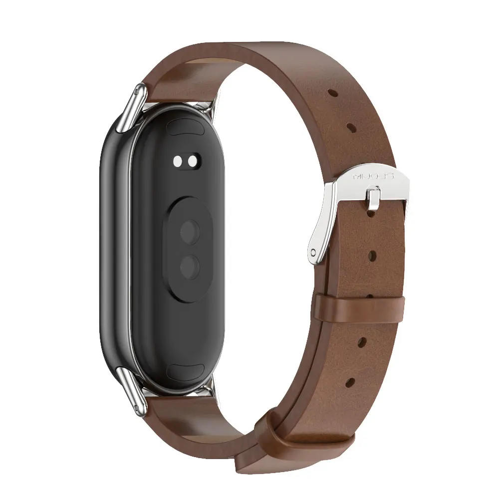 Mi Band 10 11 9 8 Leather Strap For MiBand 9 Bracelet Replacement Watchband for Xiaomi Smart Band 8 NFC Version Miband 8 Strap
