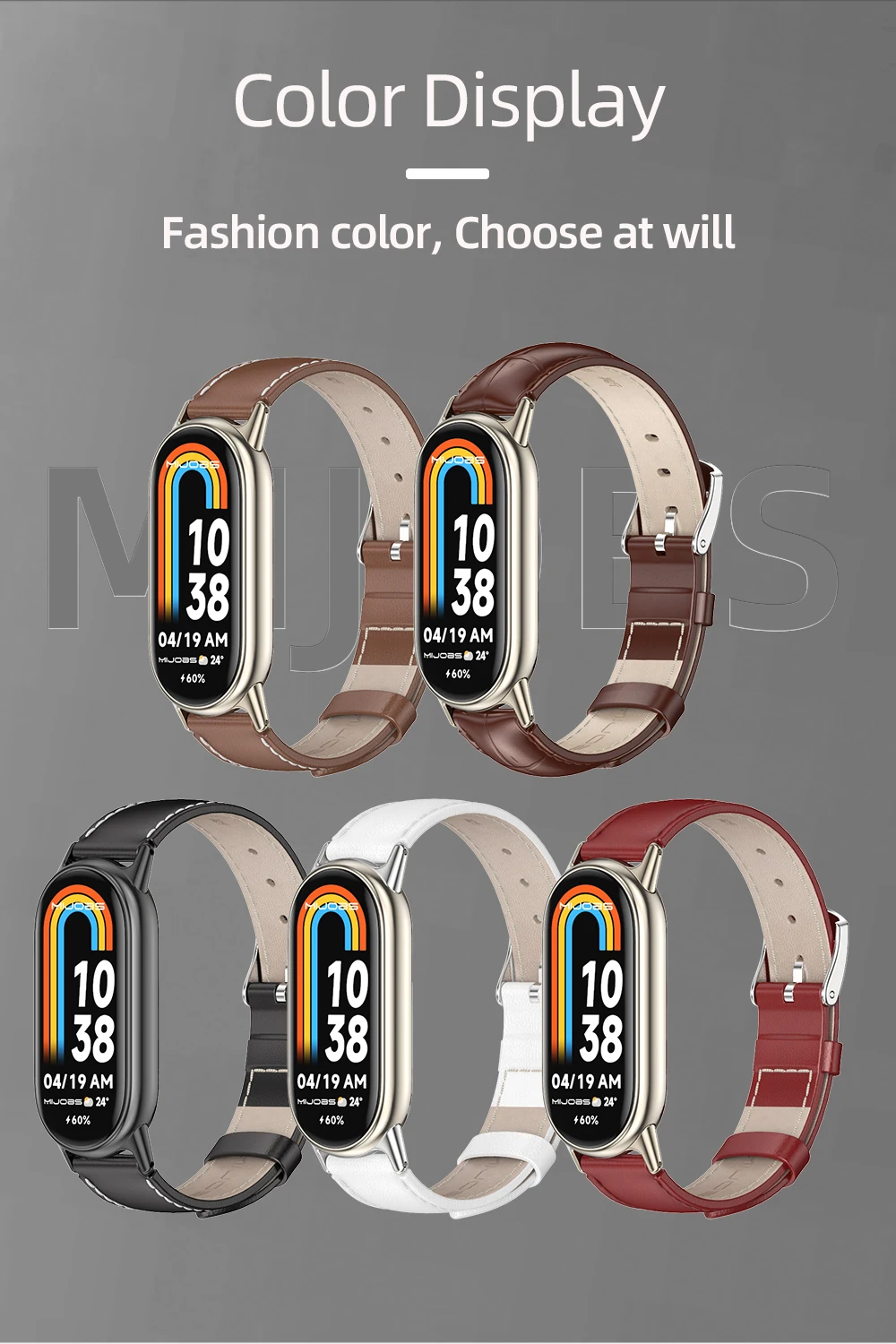 Mi Band 10 11 9 8 Leather Strap For MiBand 9 Bracelet Replacement Watchband for Xiaomi Smart Band 8 NFC Version Miband 8 Strap