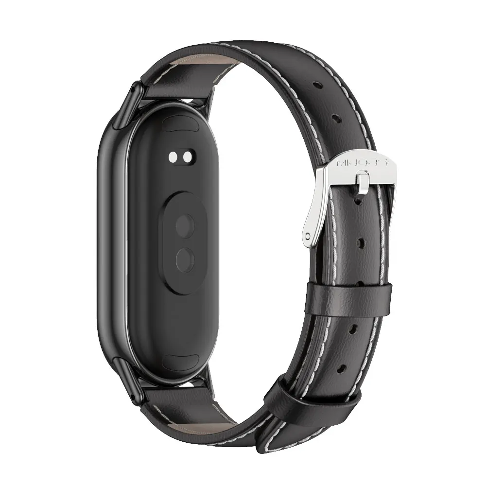 Mi Band 10 11 9 8 Leather Strap For MiBand 9 Bracelet Replacement Watchband for Xiaomi Smart Band 8 NFC Version Miband 8 Strap