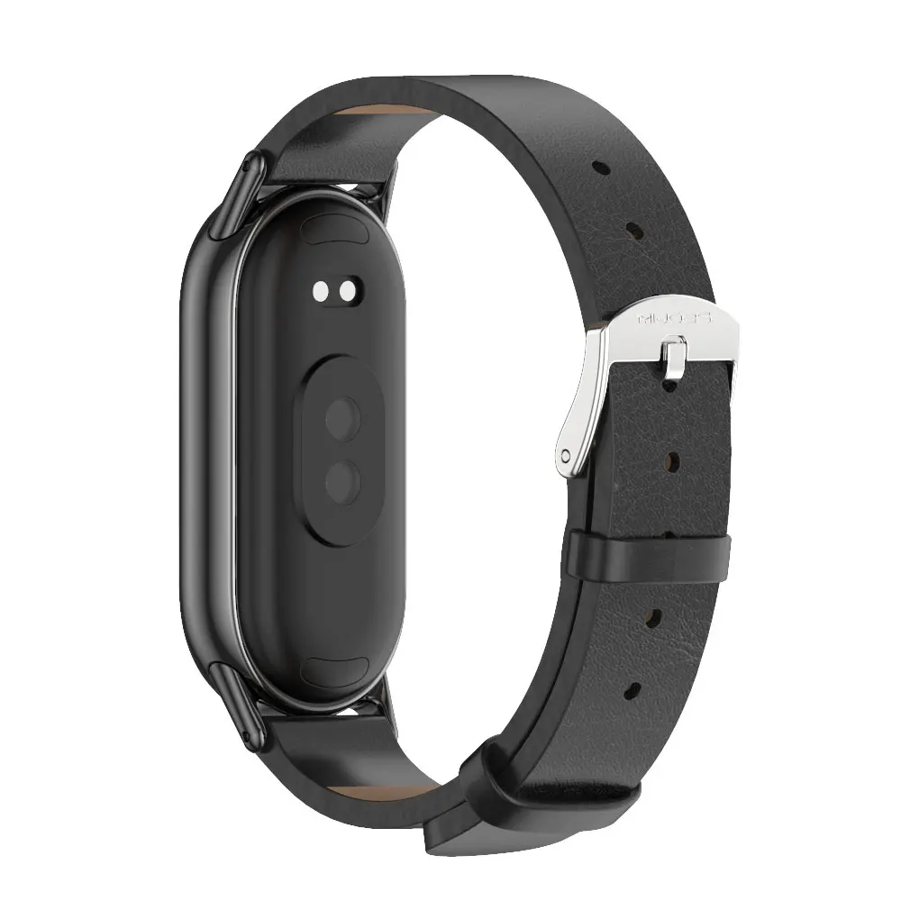 Mi Band 10 11 9 8 Leather Strap For MiBand 9 Bracelet Replacement Watchband for Xiaomi Smart Band 8 NFC Version Miband 8 Strap