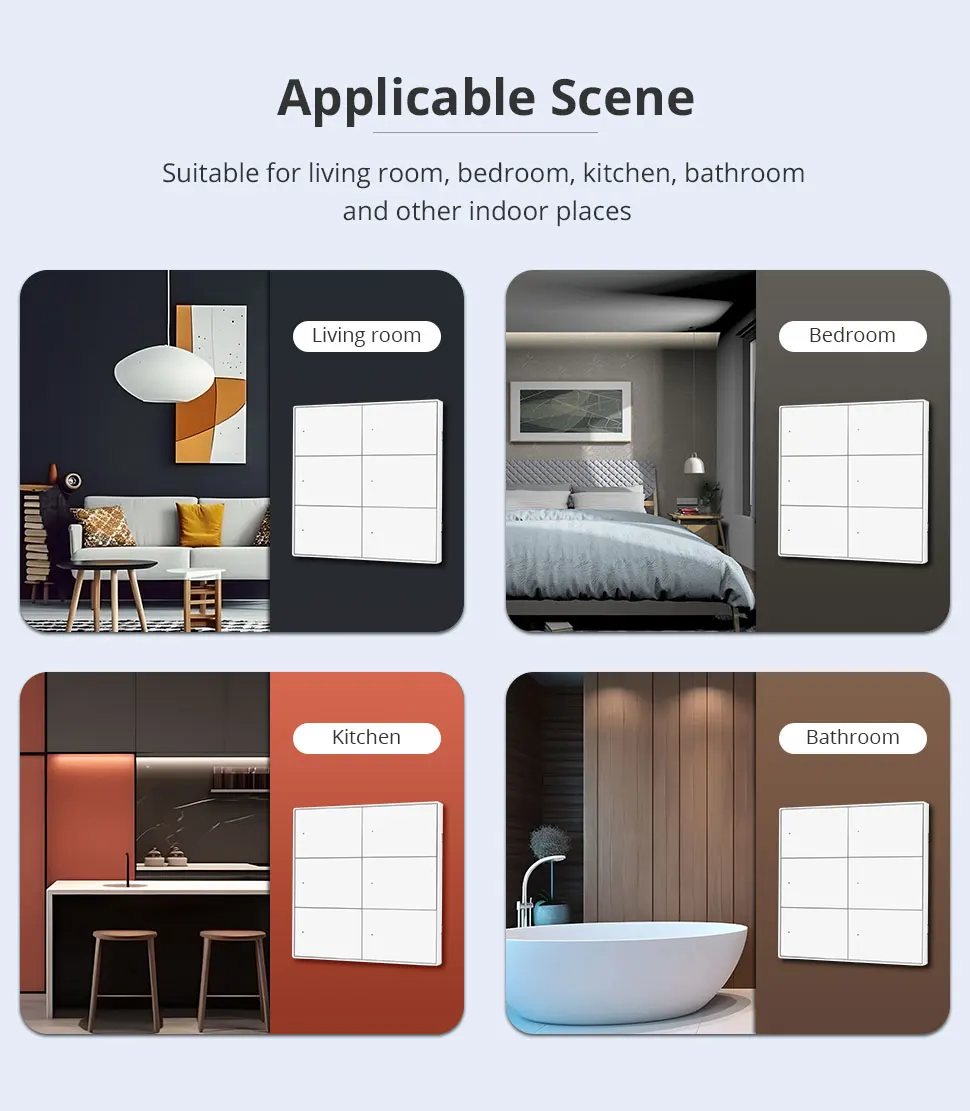 Zemismart Zigbee US AU Wall Light Switch with Neutral 1 2 3 4 6 Gangs Smart Interruptor Work with Tuya Alexa Google Home