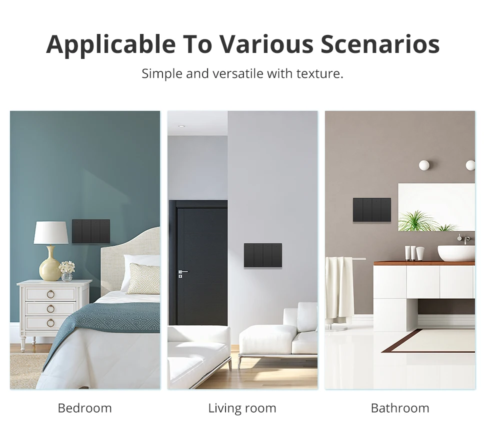 Zemismart Zigbee US AU Wall Light Switch with Neutral 1 2 3 4 6 Gangs Smart Interruptor Work with Tuya Alexa Google Home