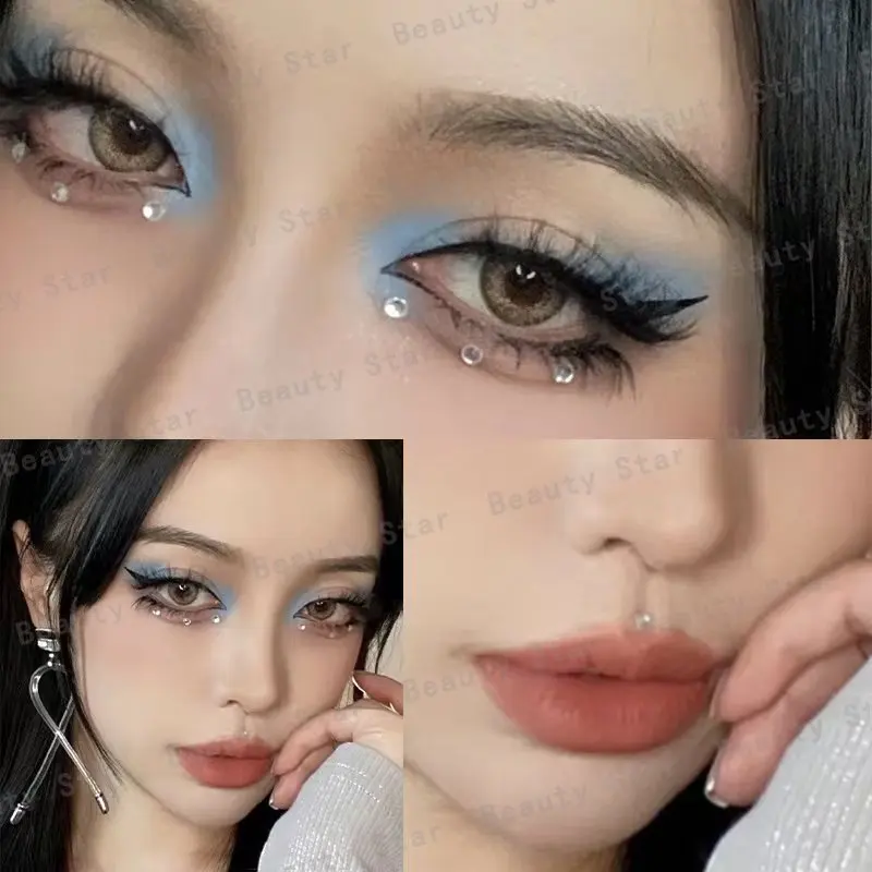 1 Pcs Self Adhesive Colored Diamonds Eyeshadow Stickers Color Crystal Diamond DIY Eyes Face Body Makeup Decorations Rhinestones