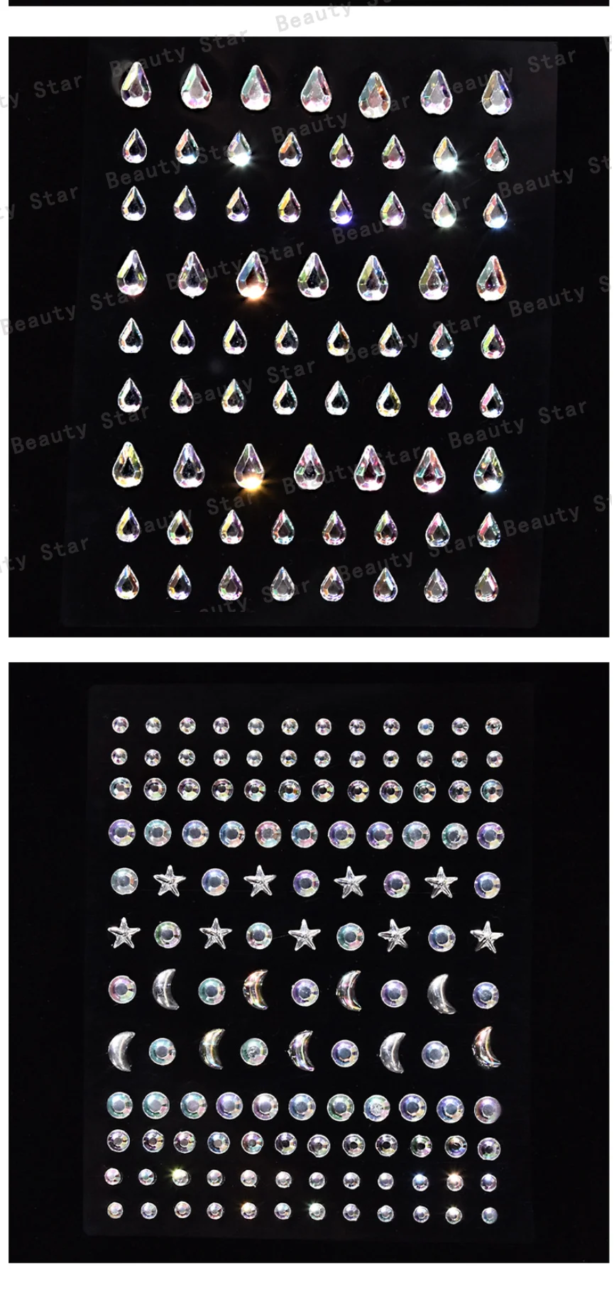 1 Pcs Self Adhesive Colored Diamonds Eyeshadow Stickers Color Crystal Diamond DIY Eyes Face Body Makeup Decorations Rhinestones