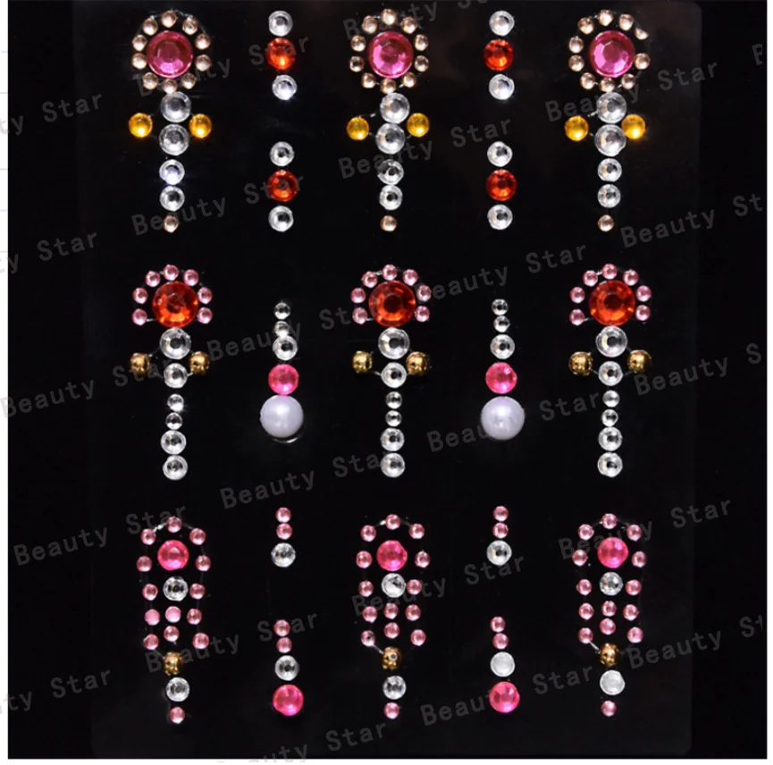 1 Pcs Self Adhesive Colored Diamonds Eyeshadow Stickers Color Crystal Diamond DIY Eyes Face Body Makeup Decorations Rhinestones