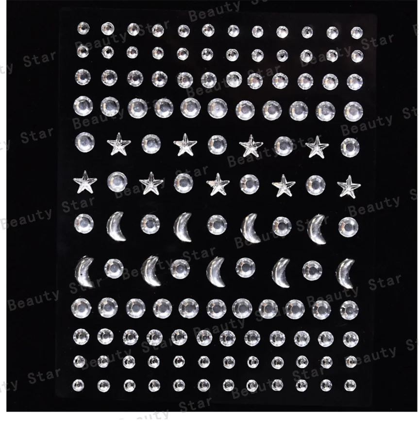 1 Pcs Self Adhesive Colored Diamonds Eyeshadow Stickers Color Crystal Diamond DIY Eyes Face Body Makeup Decorations Rhinestones