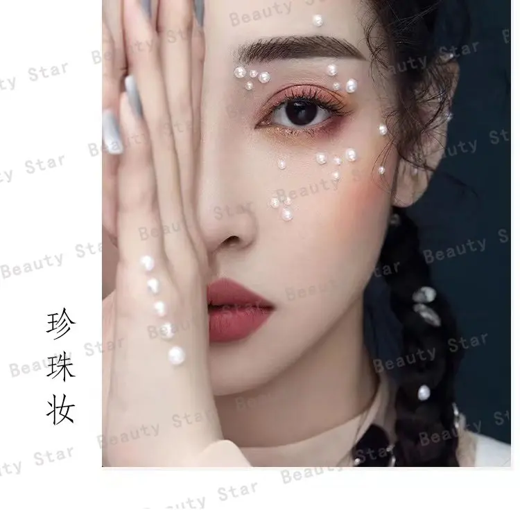 1 Pcs Self Adhesive Colored Diamonds Eyeshadow Stickers Color Crystal Diamond DIY Eyes Face Body Makeup Decorations Rhinestones