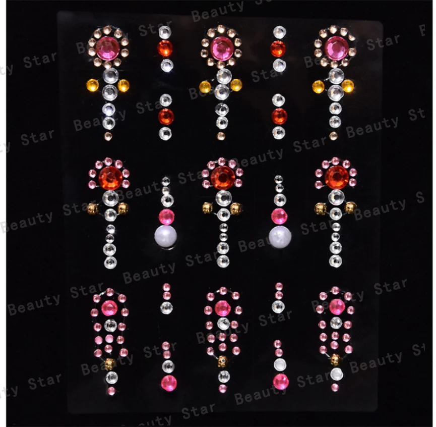 1 Pcs Self Adhesive Colored Diamonds Eyeshadow Stickers Color Crystal Diamond DIY Eyes Face Body Makeup Decorations Rhinestones