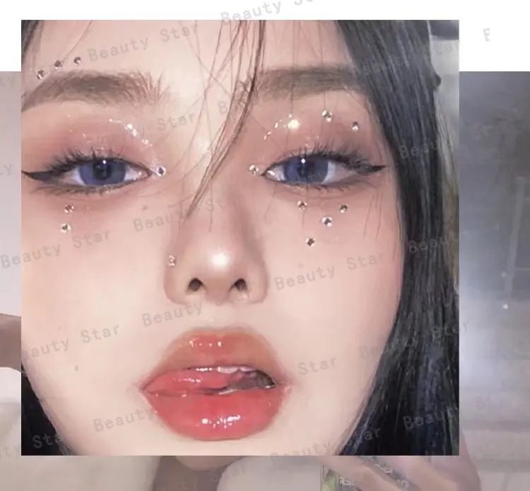1 Pcs Self Adhesive Colored Diamonds Eyeshadow Stickers Color Crystal Diamond DIY Eyes Face Body Makeup Decorations Rhinestones