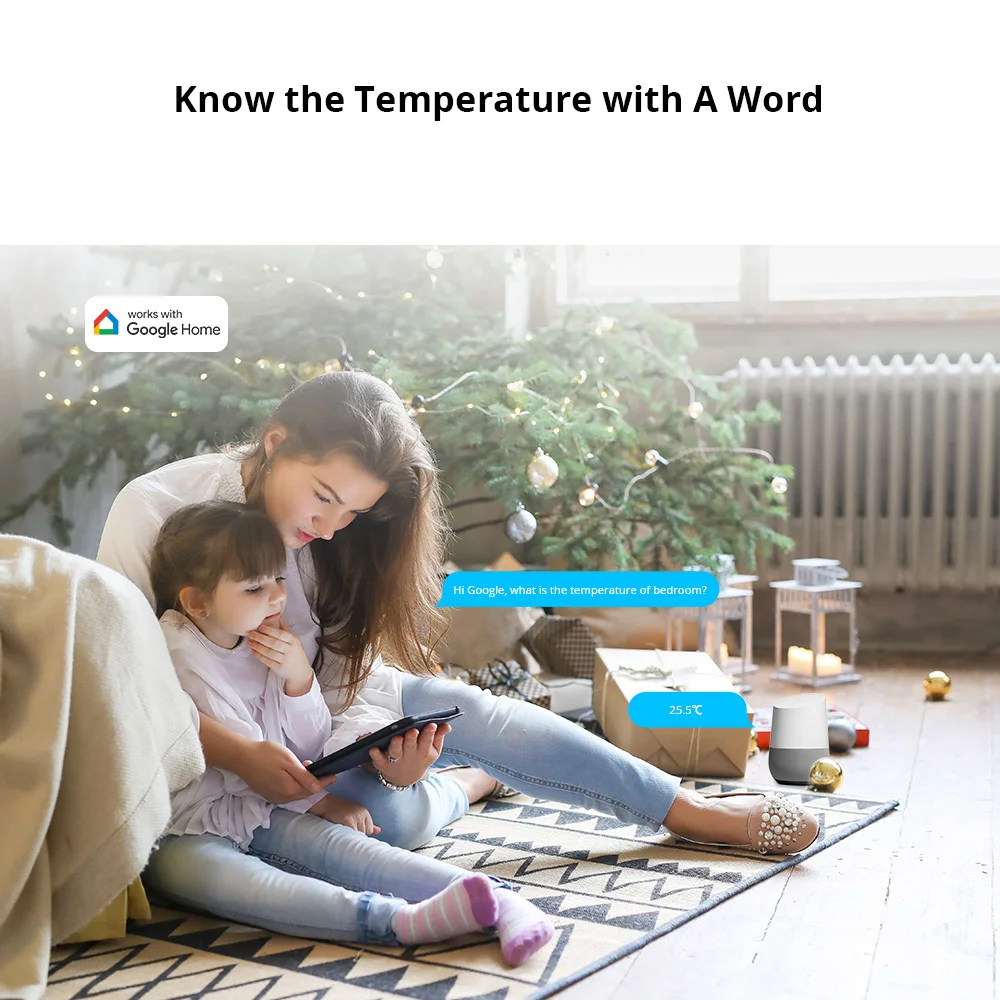 SONOFF SNZB-02P Zigbee Temperature and Humidity Sensor Smart Home Thermometer Detector Work with Alexa Google Home Smartthings