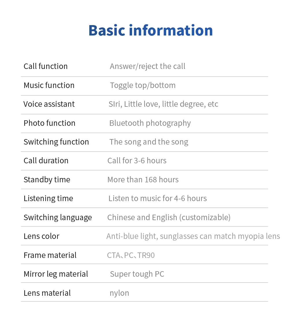 Bluetooth Smart Glasses With Automatic Adjustment Wireless Bluetooth Headset Anti Blue Light Sunglasses Man Woman Waterproof
