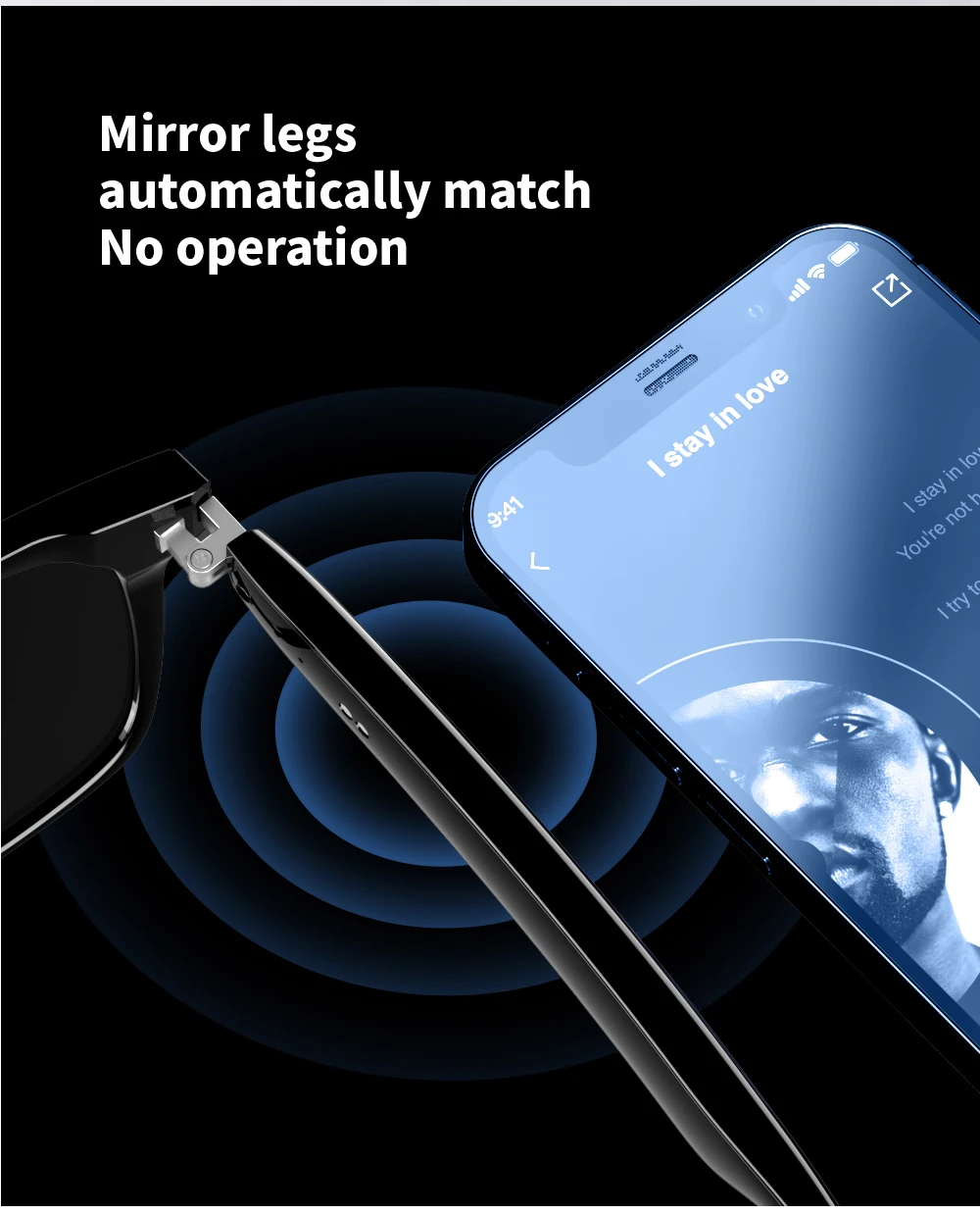 Bluetooth Smart Glasses With Automatic Adjustment Wireless Bluetooth Headset Anti Blue Light Sunglasses Man Woman Waterproof