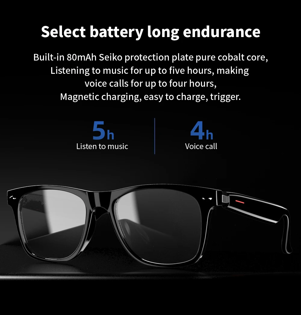 Bluetooth Smart Glasses With Automatic Adjustment Wireless Bluetooth Headset Anti Blue Light Sunglasses Man Woman Waterproof