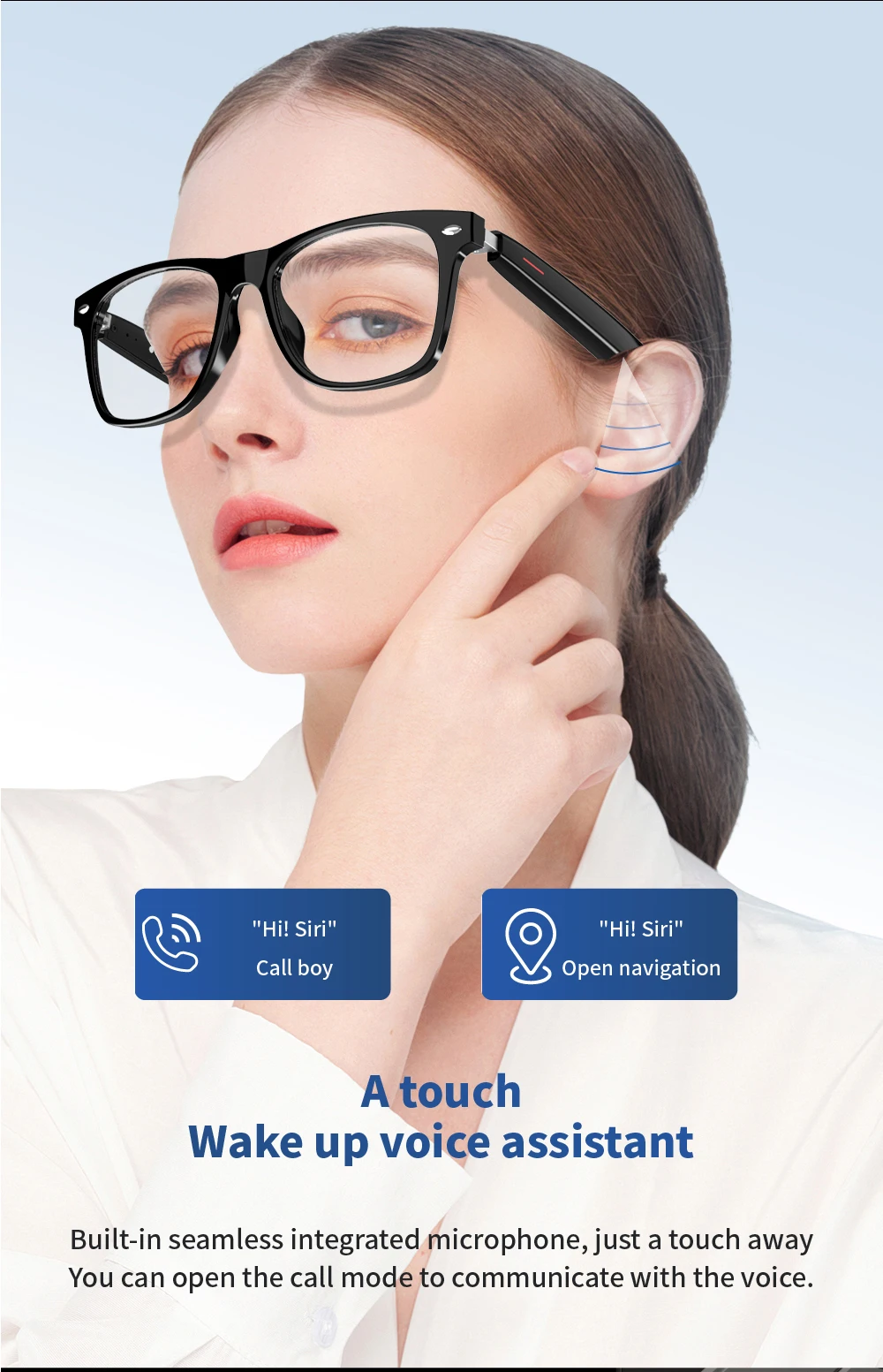 Bluetooth Smart Glasses With Automatic Adjustment Wireless Bluetooth Headset Anti Blue Light Sunglasses Man Woman Waterproof