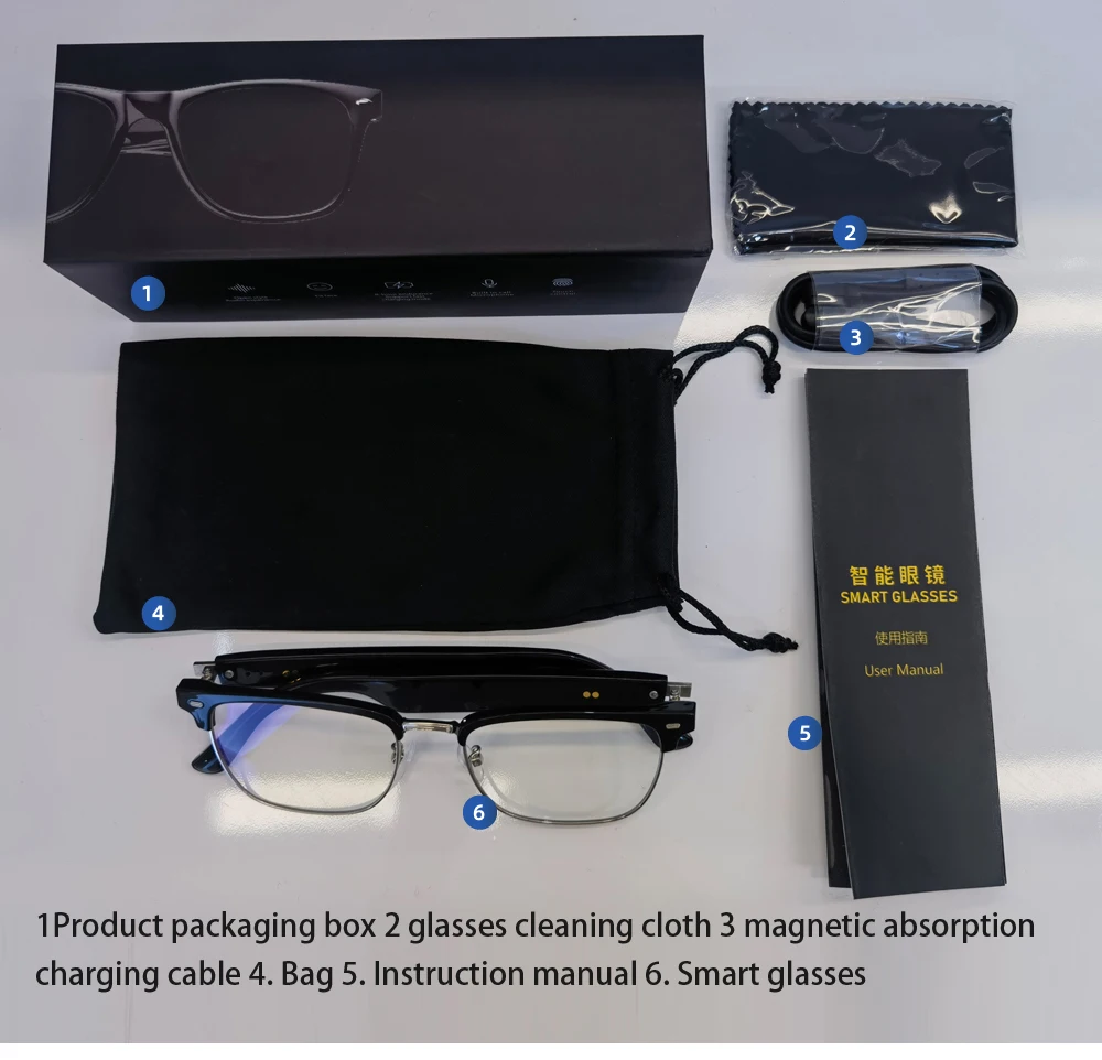 Bluetooth Smart Glasses With Automatic Adjustment Wireless Bluetooth Headset Anti Blue Light Sunglasses Man Woman Waterproof