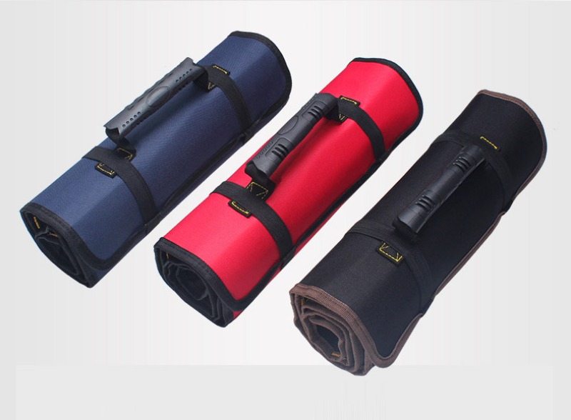 Multifunction Roller Tool Bags Oxford Canvas Practical Handles Bags Chisel Electrician Carrying Toolkit Instrument Package Case