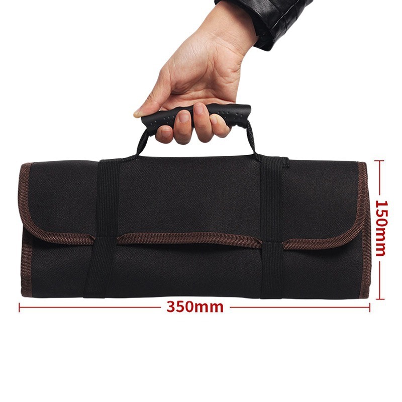 Multifunction Roller Tool Bags Oxford Canvas Practical Handles Bags Chisel Electrician Carrying Toolkit Instrument Package Case