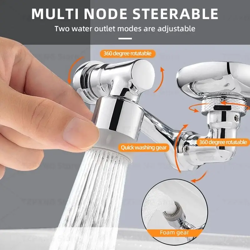 Heavy Metal Universal 1080° Rotation Faucet Sprayer Head For Kitchen Washbasin Extension Faucet Bubbler Sink Tap Splash Nozzle