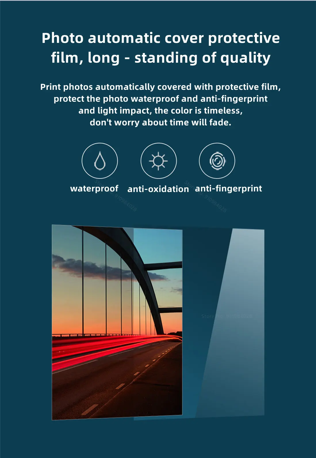 MIjia Photo Printer Dedicated 6-inch 80 pcs Back Self-adhesive Photo Paper Colored Tape Set HD Protective Film Photo Papers