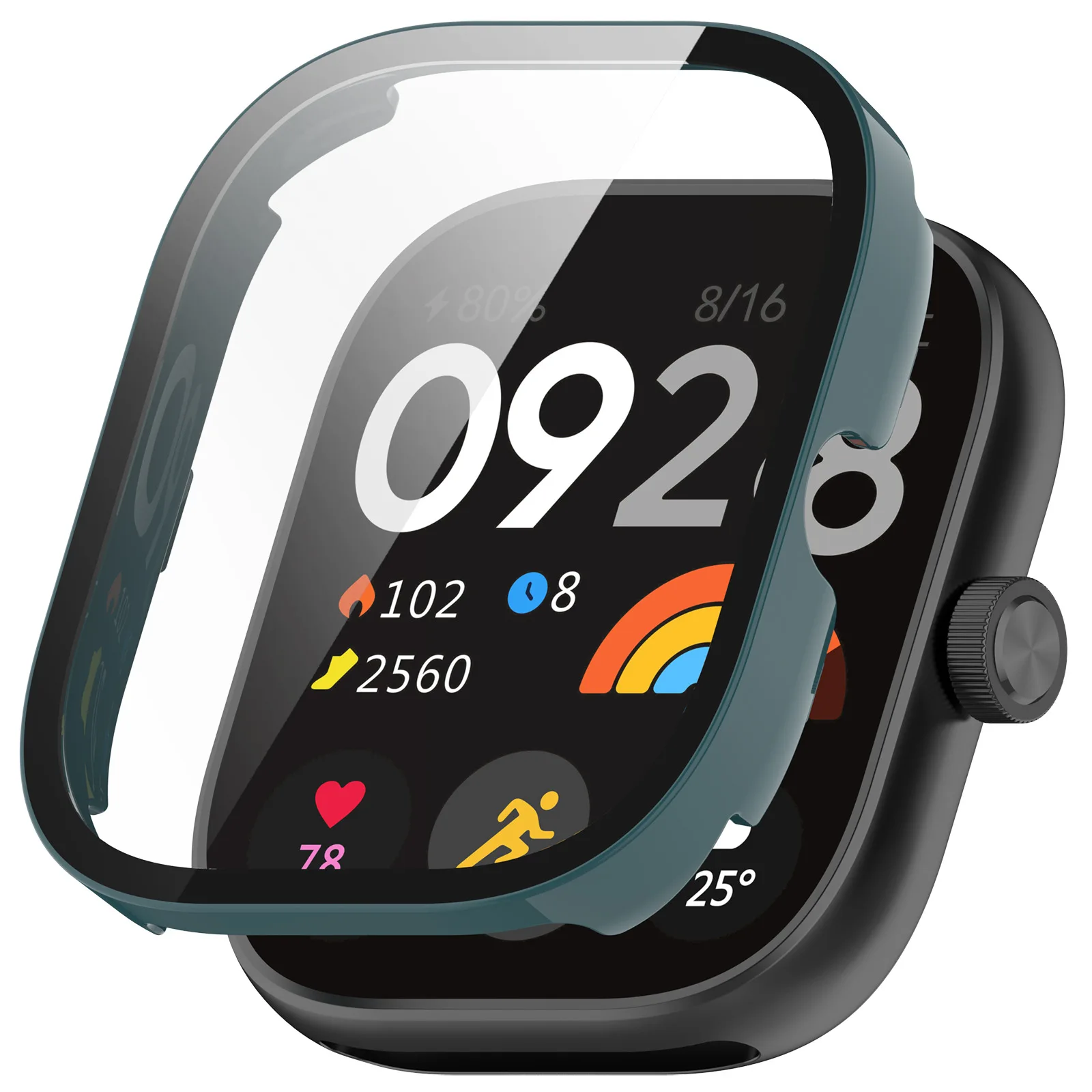 Hard Case+Glass for Xiaomi Redmi Watch 4 Screen Protector Tempered Glass Bumper Protection Cover Protective Shell Accessories