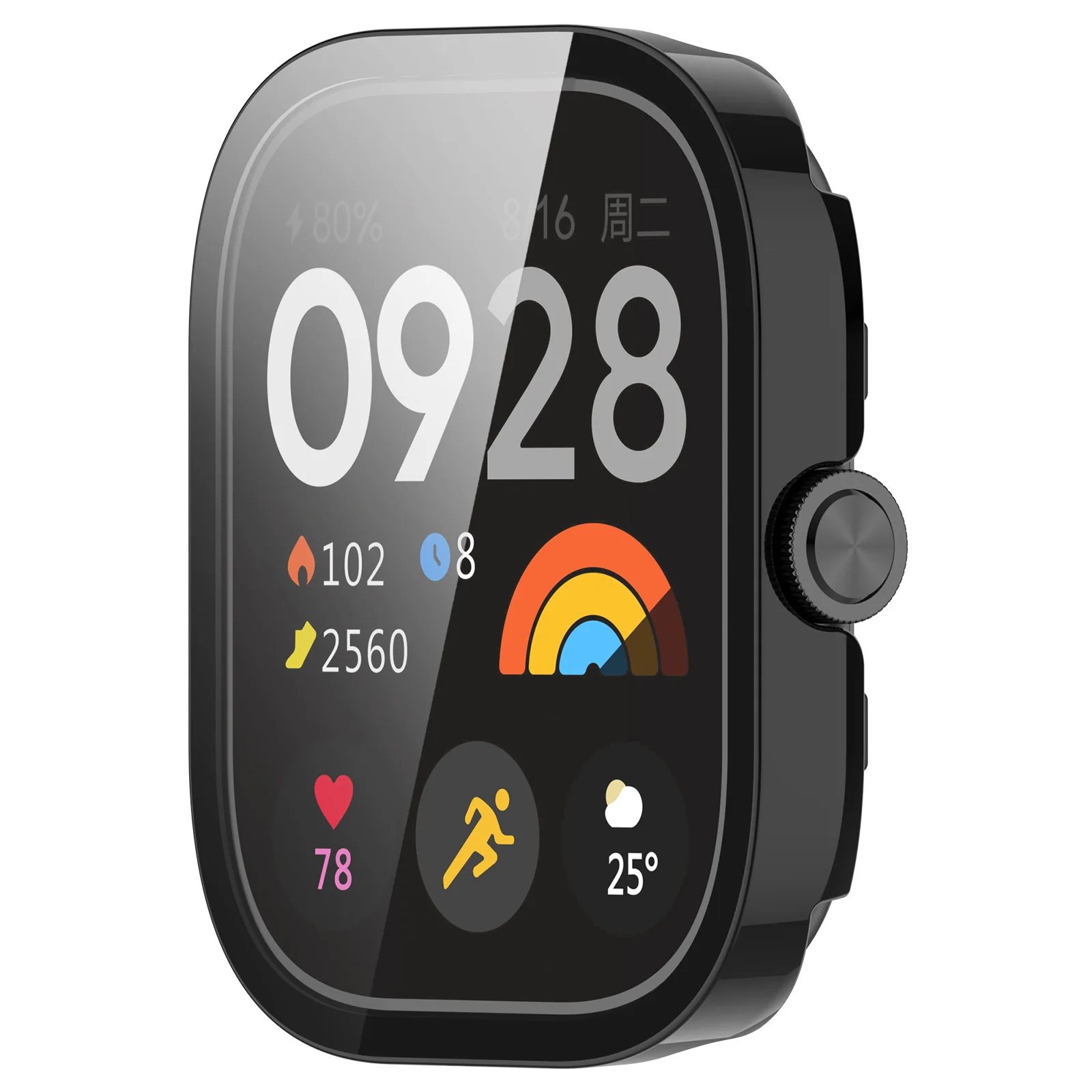 Hard Case+Glass for Xiaomi Redmi Watch 4 Screen Protector Tempered Glass Bumper Protection Cover Protective Shell Accessories
