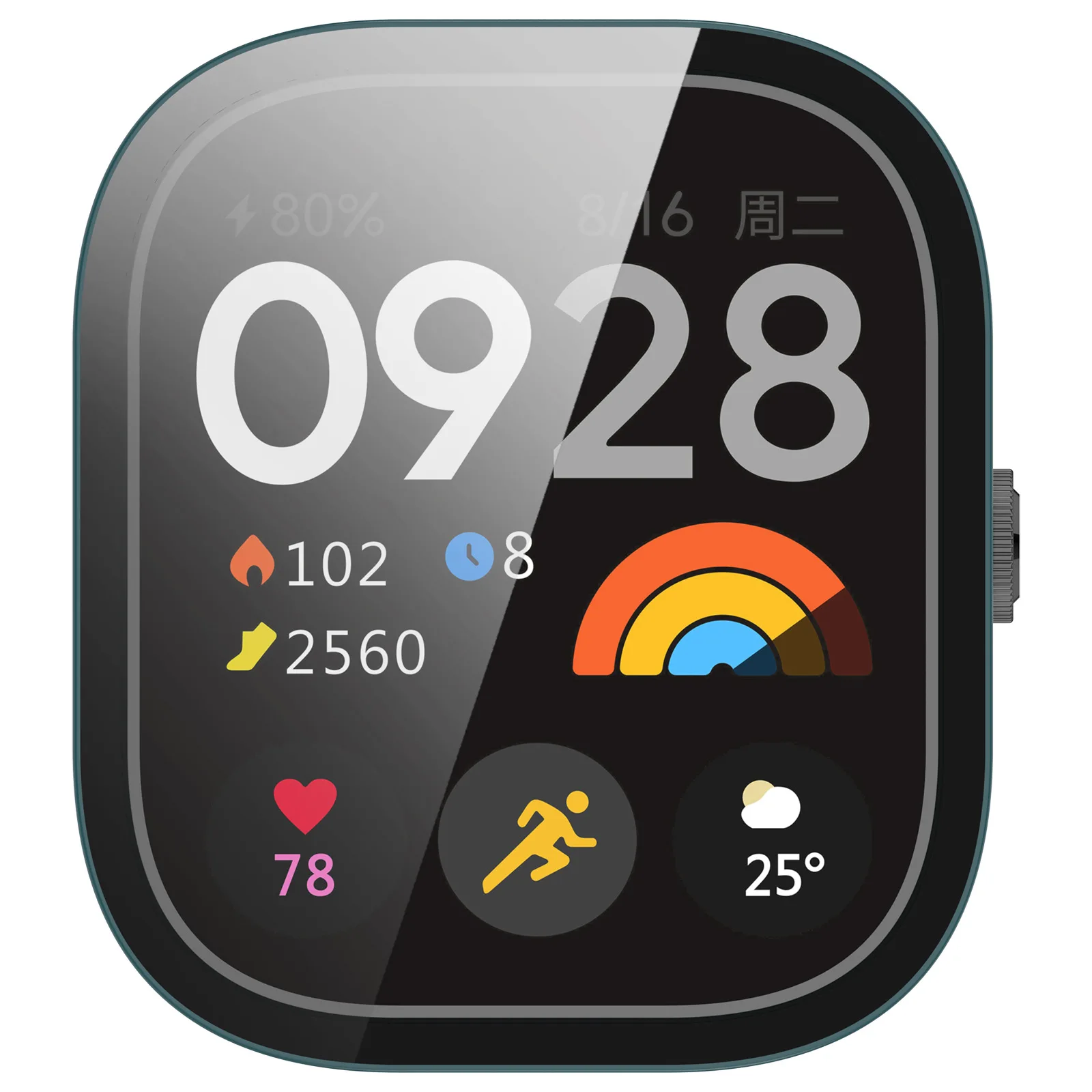 Hard Case+Glass for Xiaomi Redmi Watch 4 Screen Protector Tempered Glass Bumper Protection Cover Protective Shell Accessories