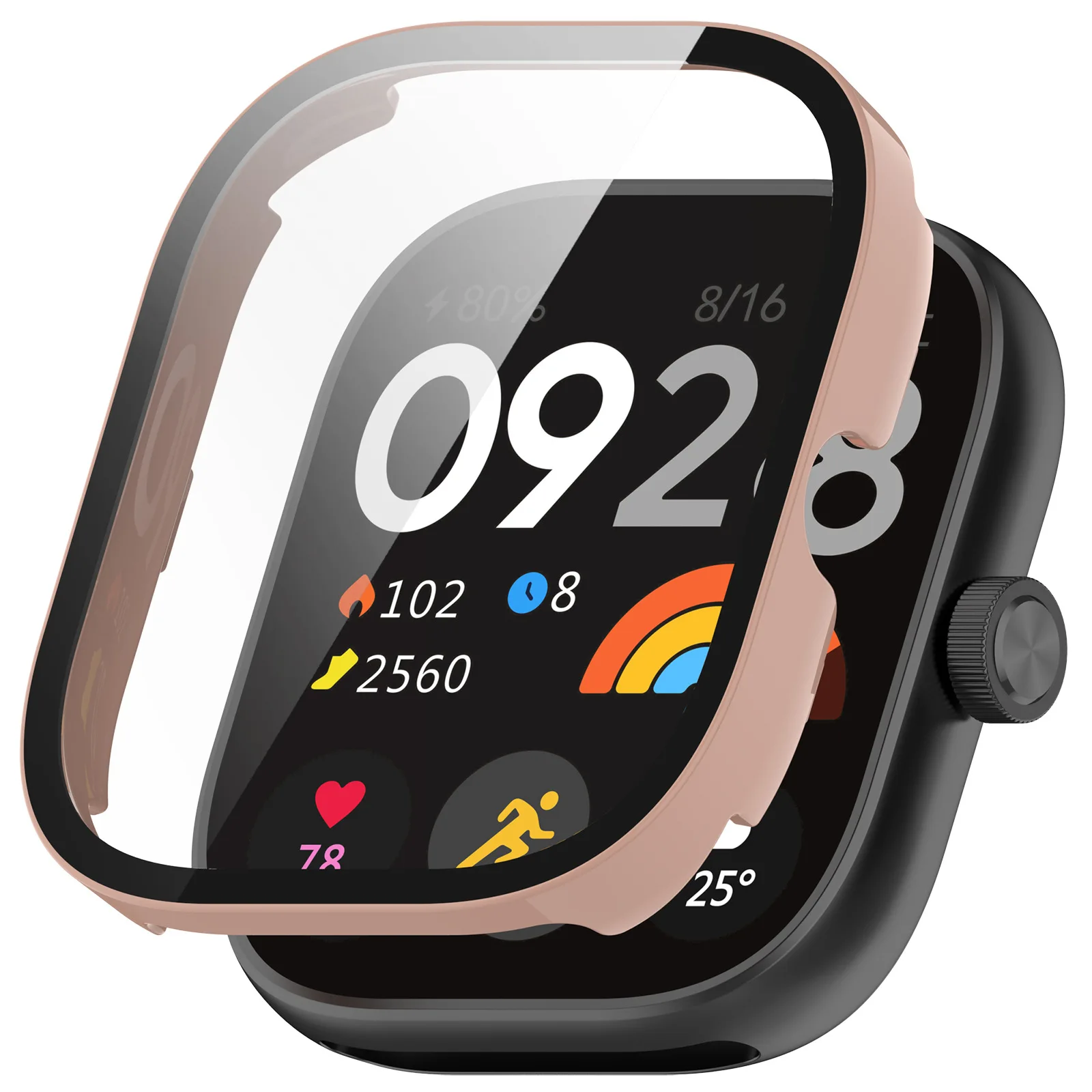 Hard Case+Glass for Xiaomi Redmi Watch 4 Screen Protector Tempered Glass Bumper Protection Cover Protective Shell Accessories