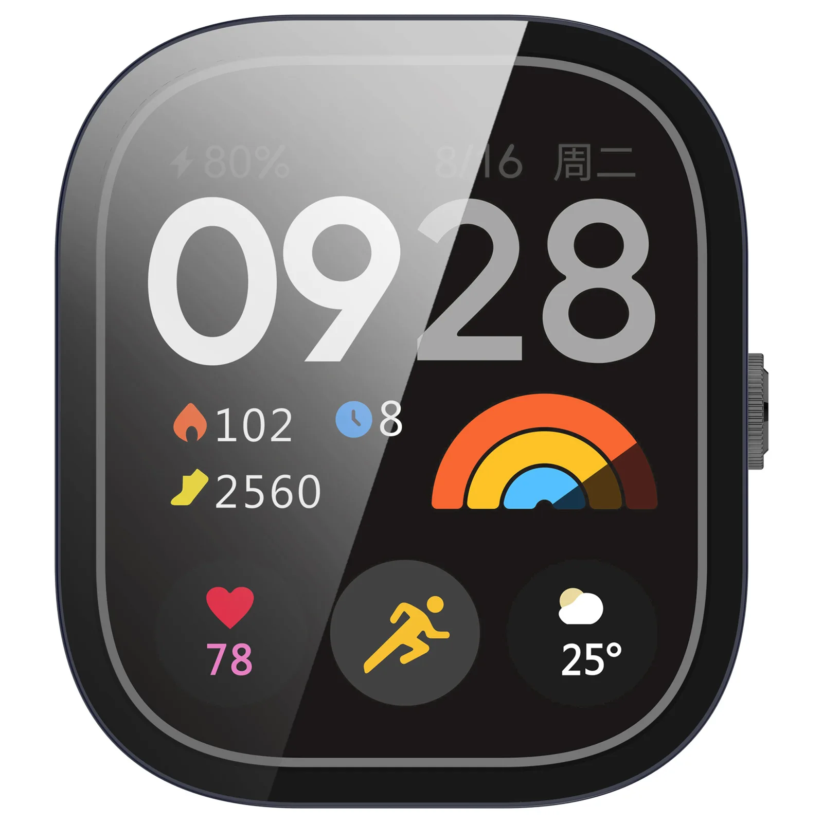 Hard Case+Glass for Xiaomi Redmi Watch 4 Screen Protector Tempered Glass Bumper Protection Cover Protective Shell Accessories
