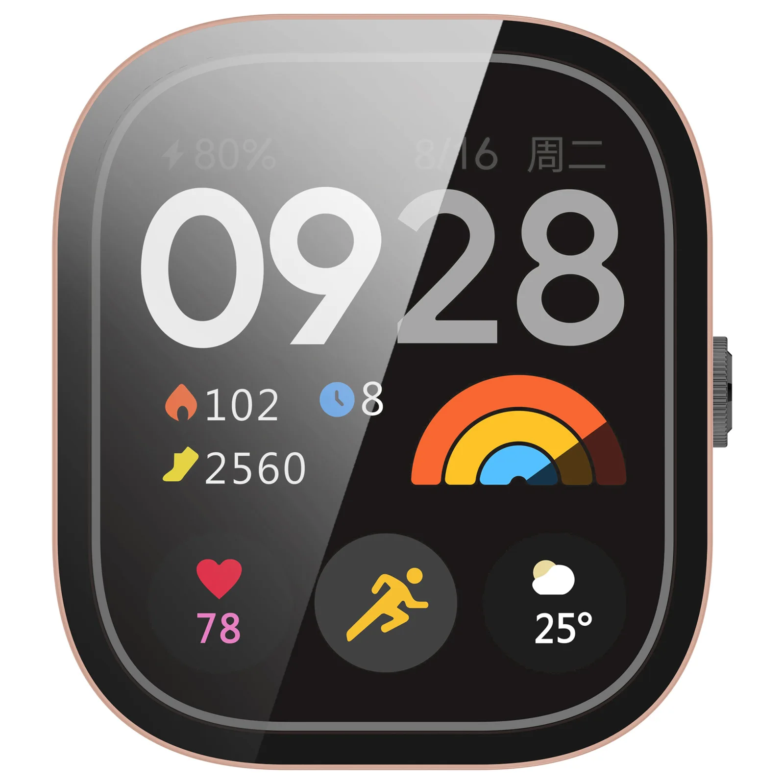 Hard Case+Glass for Xiaomi Redmi Watch 4 Screen Protector Tempered Glass Bumper Protection Cover Protective Shell Accessories