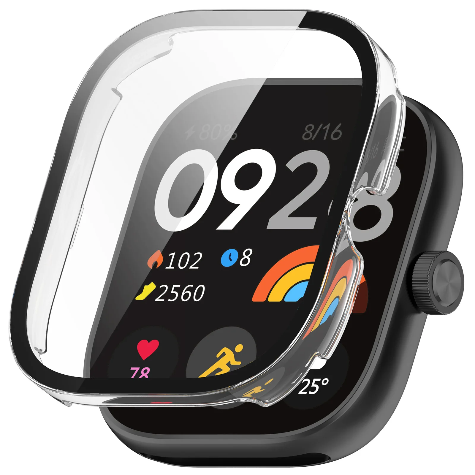 Hard Case+Glass for Xiaomi Redmi Watch 4 Screen Protector Tempered Glass Bumper Protection Cover Protective Shell Accessories