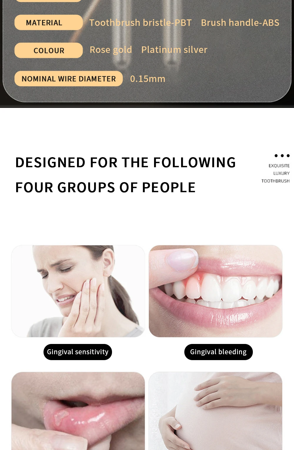 Kingubznis Gold Toothbrush Luxury Gold Silver Teeth Brush Men Women Adult Toothbrushes Brand New Electroplated Dental Brushes