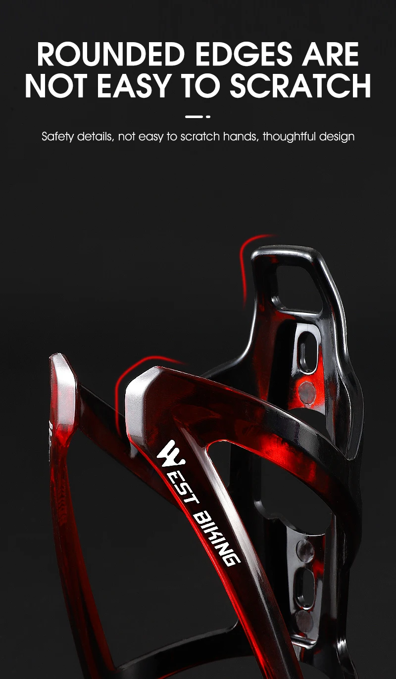 WEST BIKING Bicycle Water Bottle Cage Colorful Gradient Cycling Bottle Holder Ultralight MTB Road Bike Water Bottle Bracket